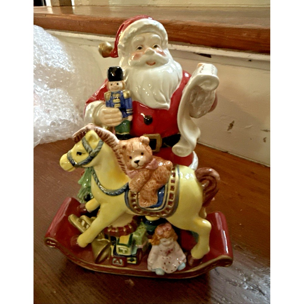 Craven Pottery 8x6" Santa Claus Figure Rocking Horse toys‎ bear nutcracker list